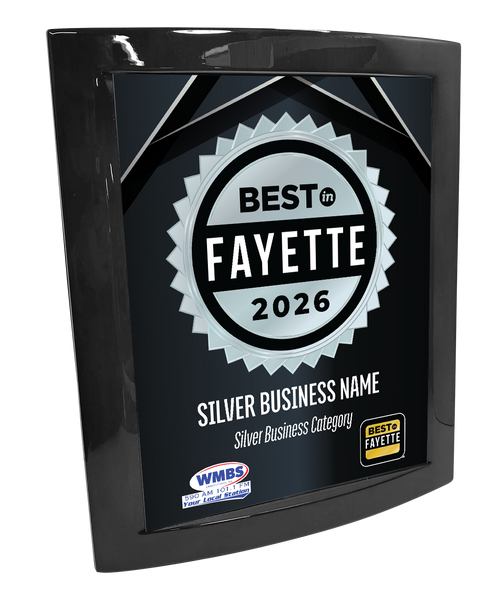 Best in Fayette - Eclipse Plaque with Metal Inlay