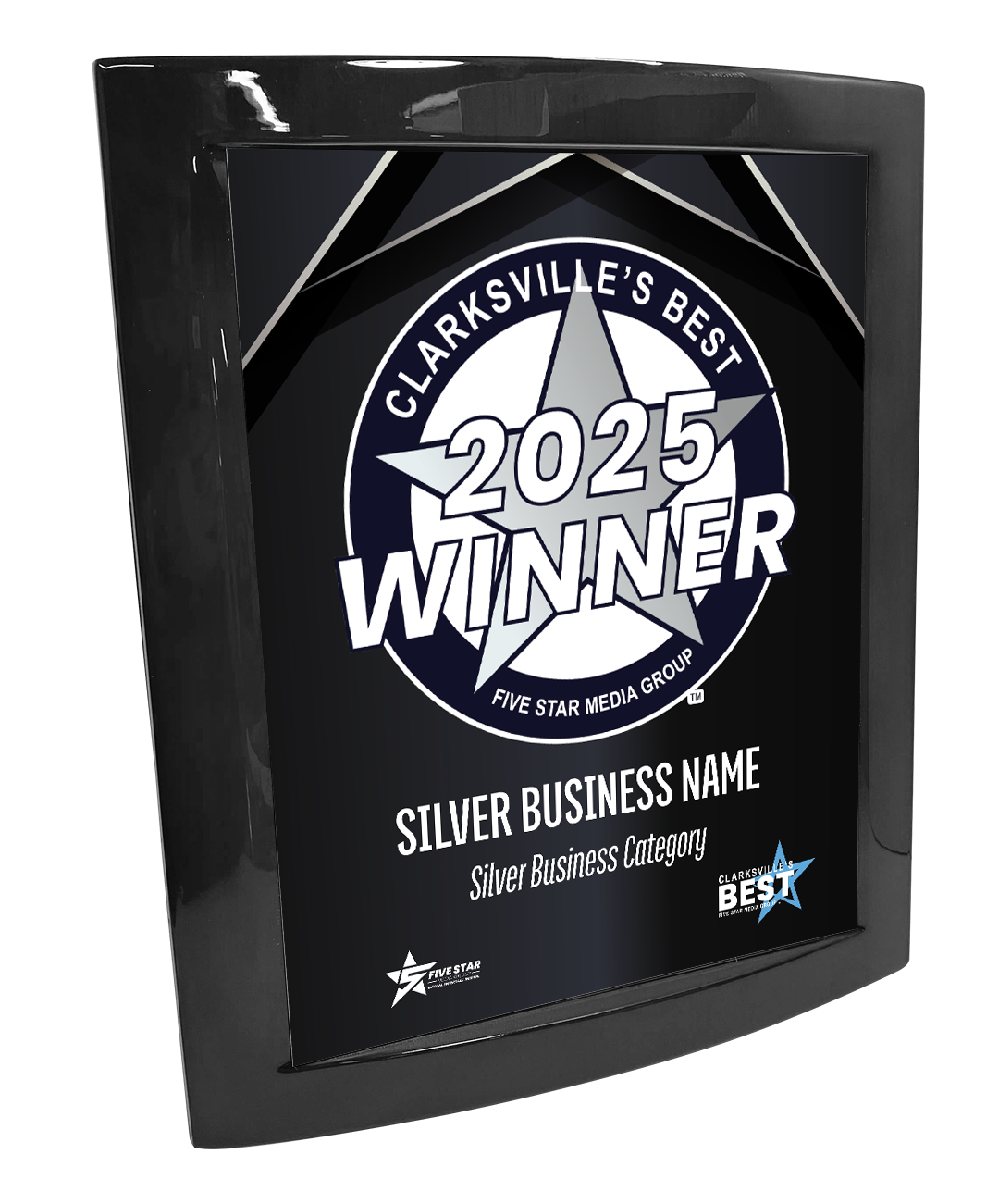 Clarksville's Best - Eclipse Plaque with Metal Inlay