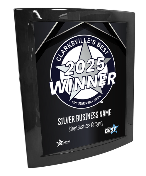 Clarksville's Best - Eclipse Plaque with Metal Inlay