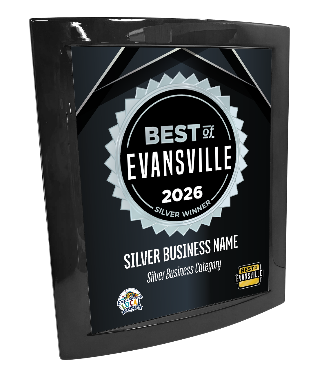 Best of Evansville - Eclipse Plaque with Metal Inlay