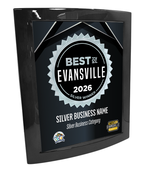 Best of Evansville - Eclipse Plaque with Metal Inlay