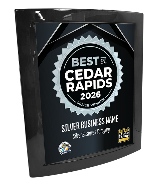 Best of Cedar Rapids - Eclipse Plaque with Metal Inlay