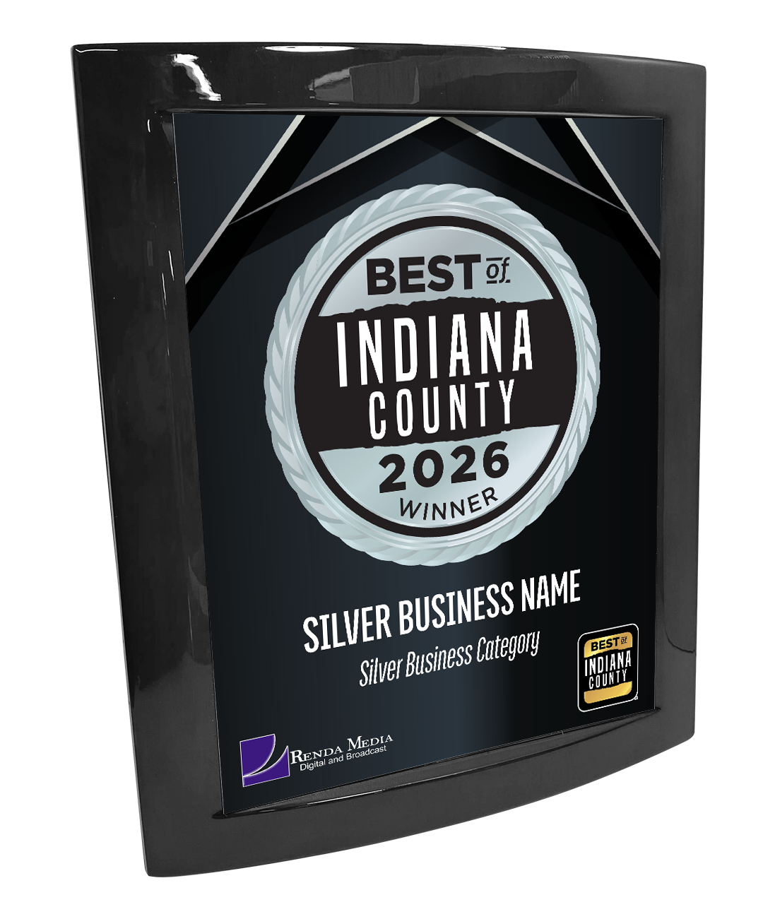 Best of Indiana County - Eclipse Plaque with Metal Inlay