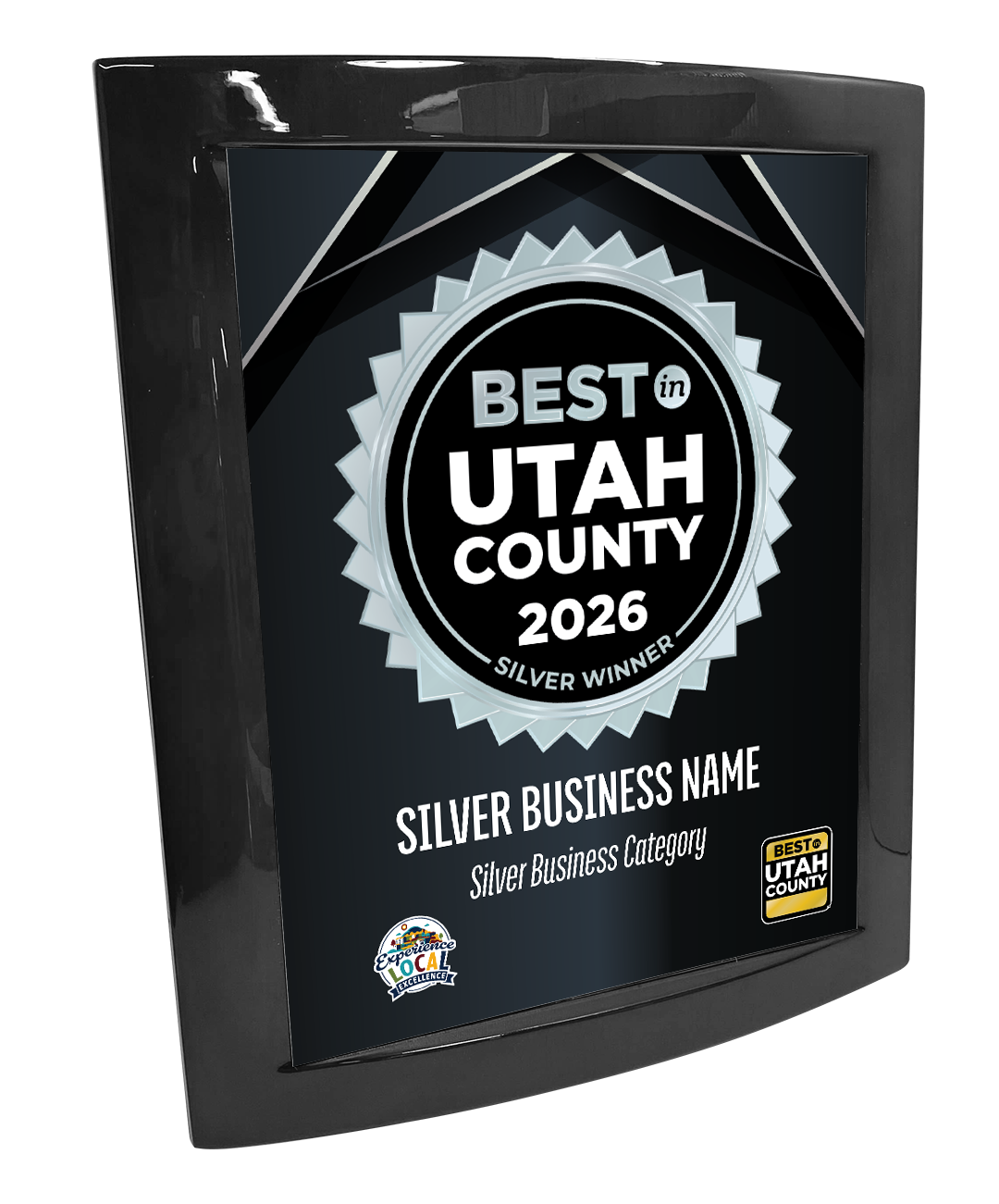 Best in Utah County - Eclipse Plaque with Metal Inlay
