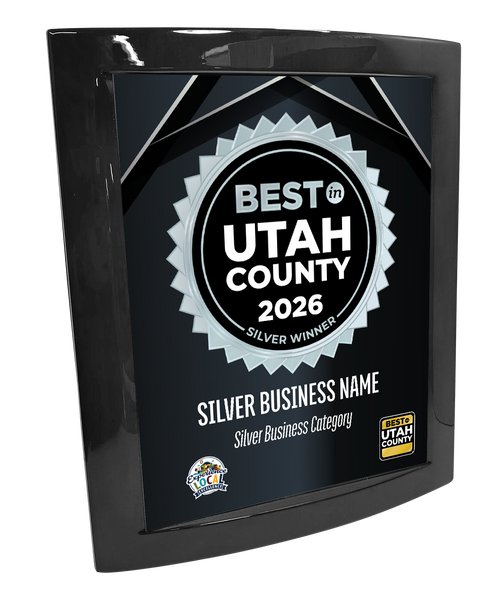 Best in Utah County - Eclipse Plaque with Metal Inlay