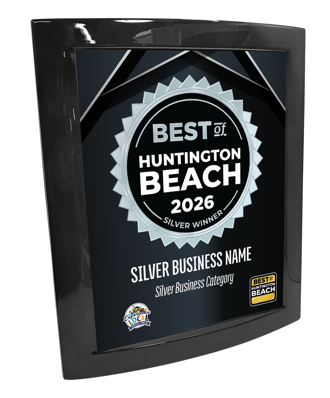 Best of Huntington Beach - Eclipse Plaque with Metal Inlay