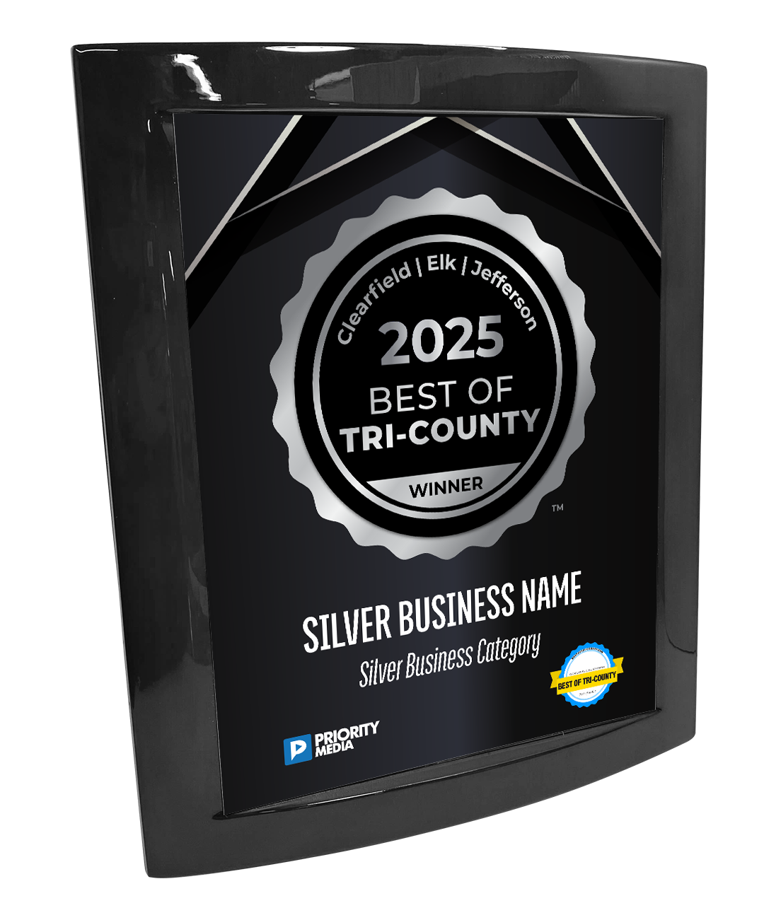 Best of Tri-County - Eclipse Plaque with Metal Inlay