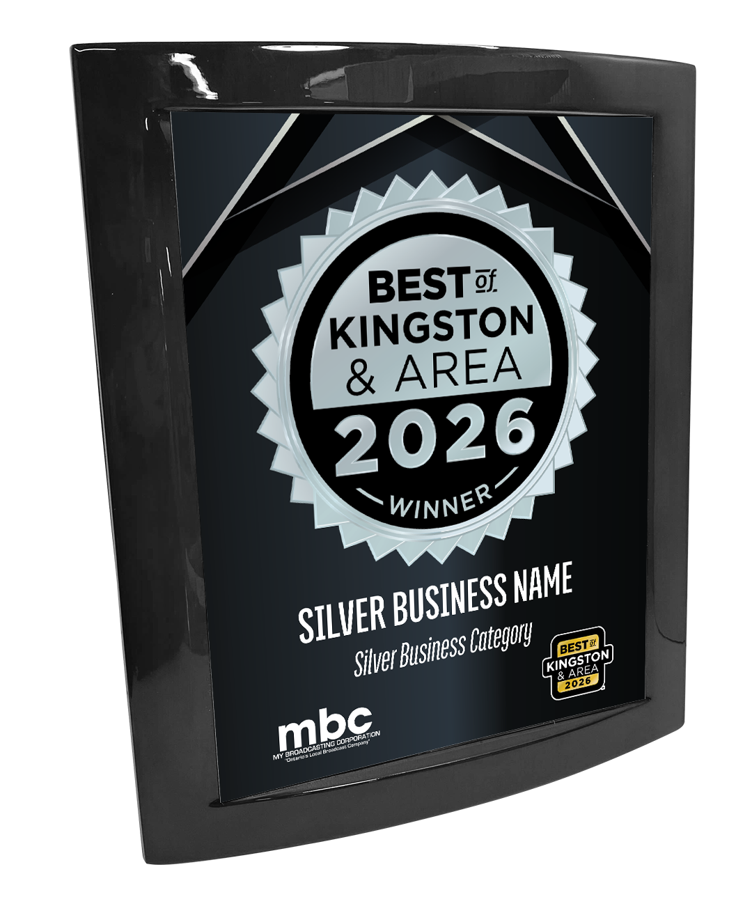 Best of Kingston and Area - Eclipse Plaque with Metal Inlay