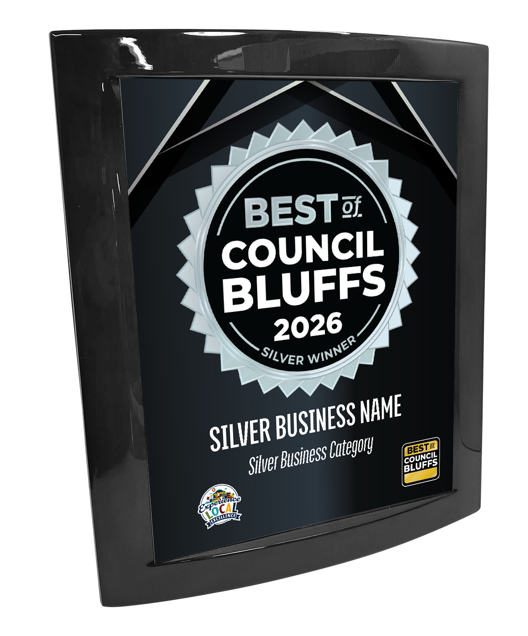 Best of Council Bluffs - Eclipse Plaque with Metal Inlay