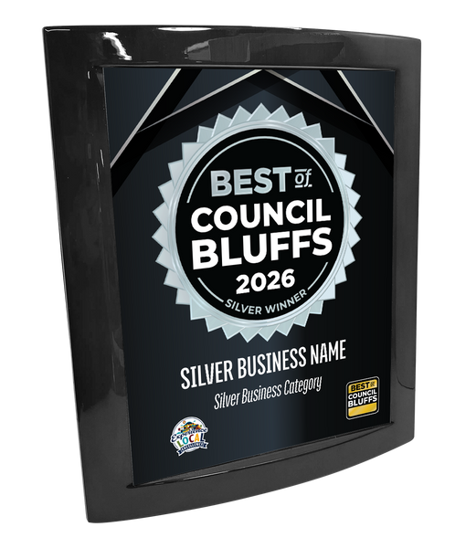 Best of Council Bluffs - Eclipse Plaque with Metal Inlay