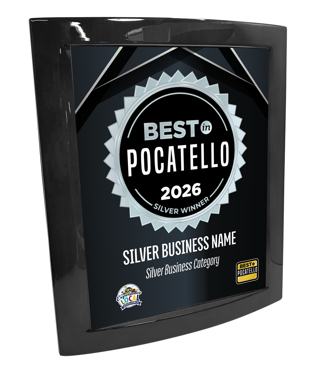 Best in Pocatello - Eclipse Plaque with Metal Inlay