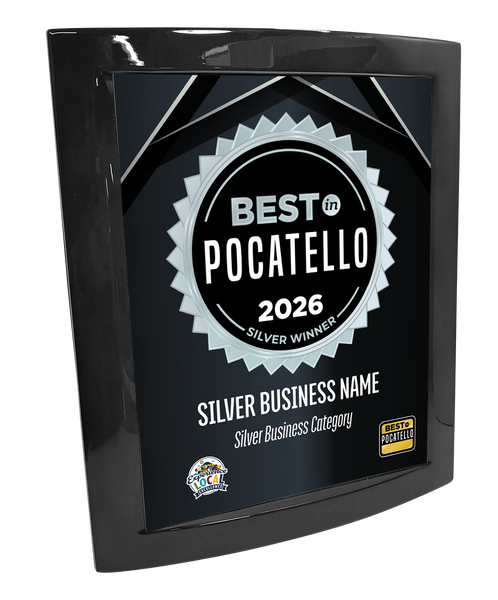 Best in Pocatello - Eclipse Plaque with Metal Inlay
