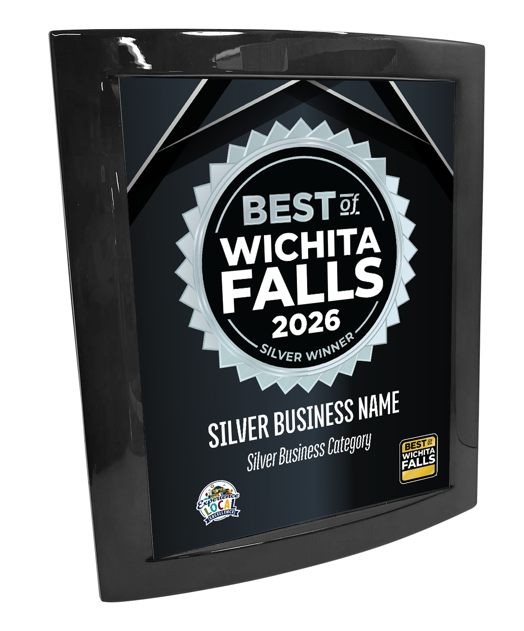Best of Wichita Falls - Eclipse Plaque with Metal Inlay