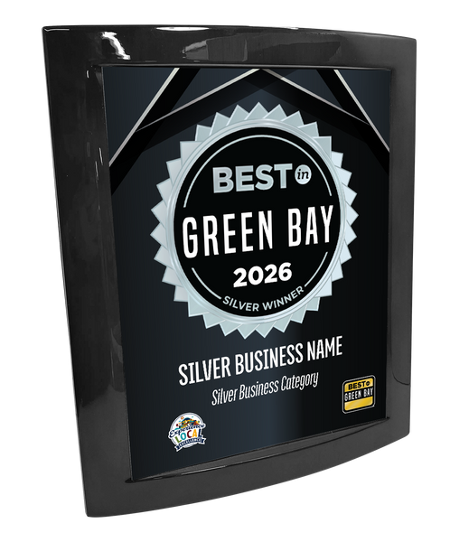 Best in Green Bay - Eclipse Plaque with Metal Inlay