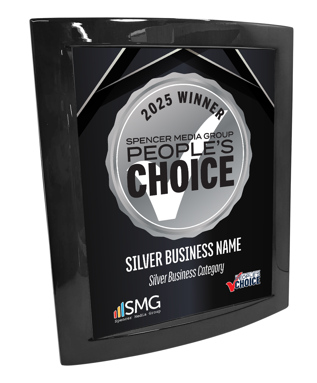 Spencer Media Group People's Choice - Eclipse Plaque with Metal Inlay
