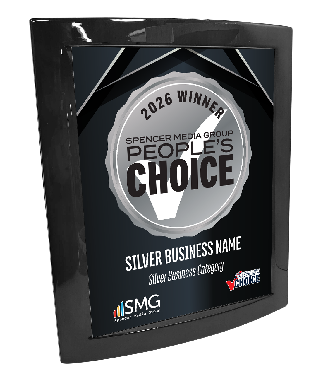 Spencer Media Group People's Choice - Eclipse Plaque with Metal Inlay