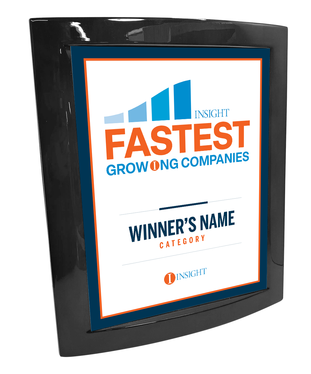 INSIGHT - Fastest Growing Companies - Logo Eclipse Plaque with Metal Inlay