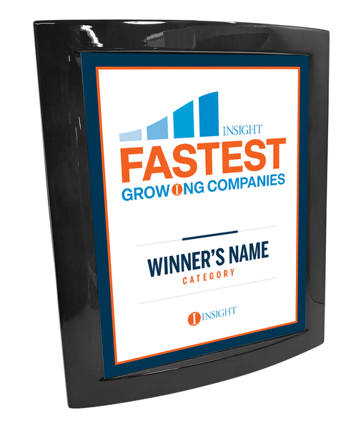 INSIGHT - Fastest Growing Companies - Logo Eclipse Plaque with Metal Inlay