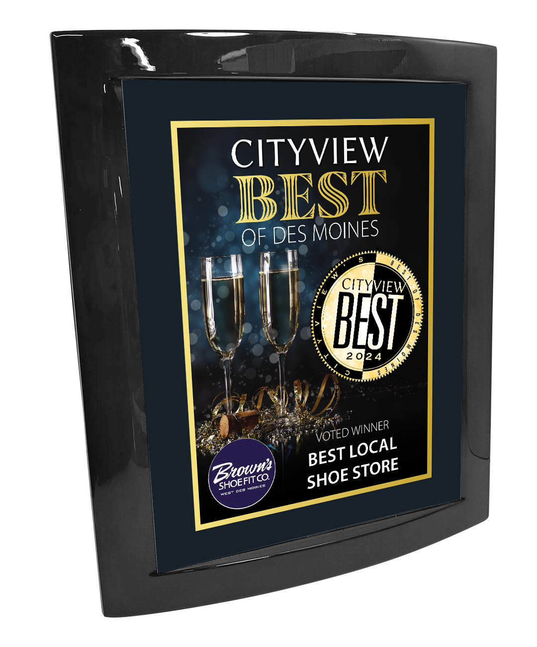 CITYVIEW - Best of Des Moines - Eclipse Plaque with Metal Inlay