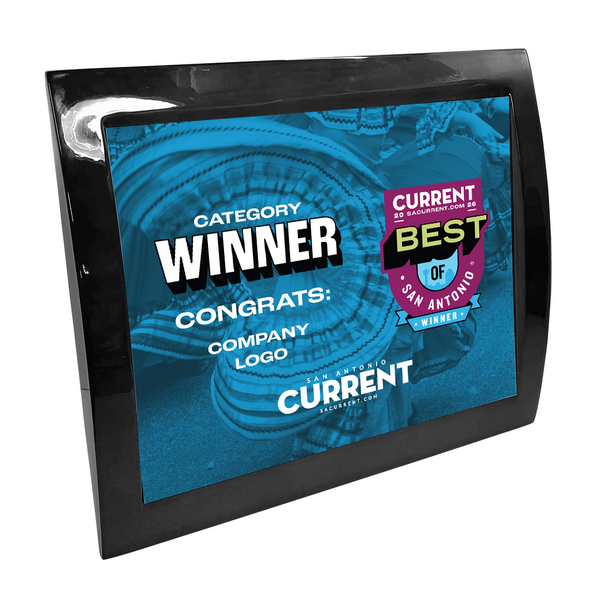 San Antonio Current "Best of San Antonio" Award - Eclipse Plaque with Metal Inlay