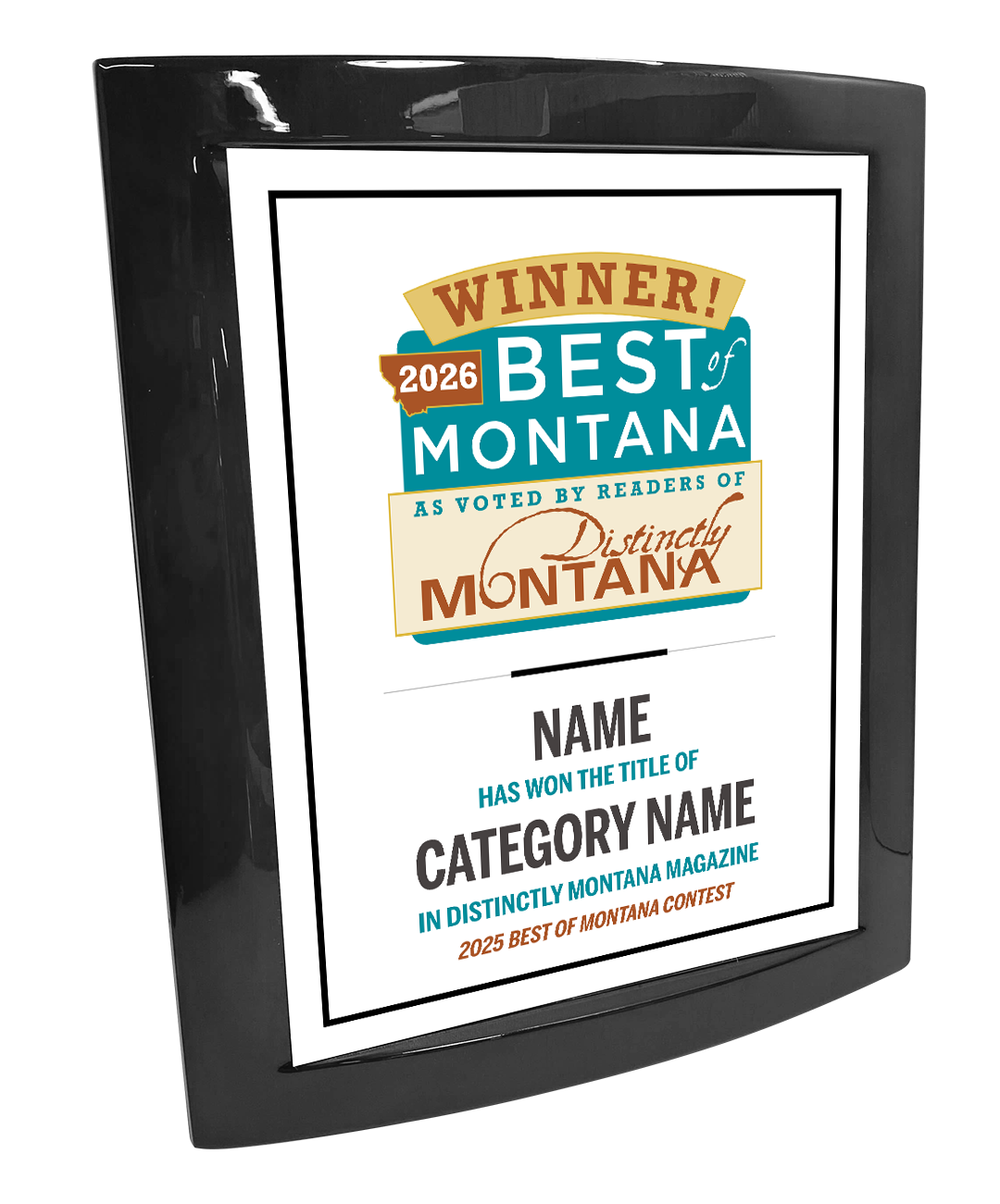 Best of Montana  - Eclipse Plaque