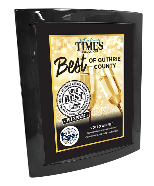 Guthrie Center Times - Best of Guthrie County - Eclipse Plaque with Metal Inlay