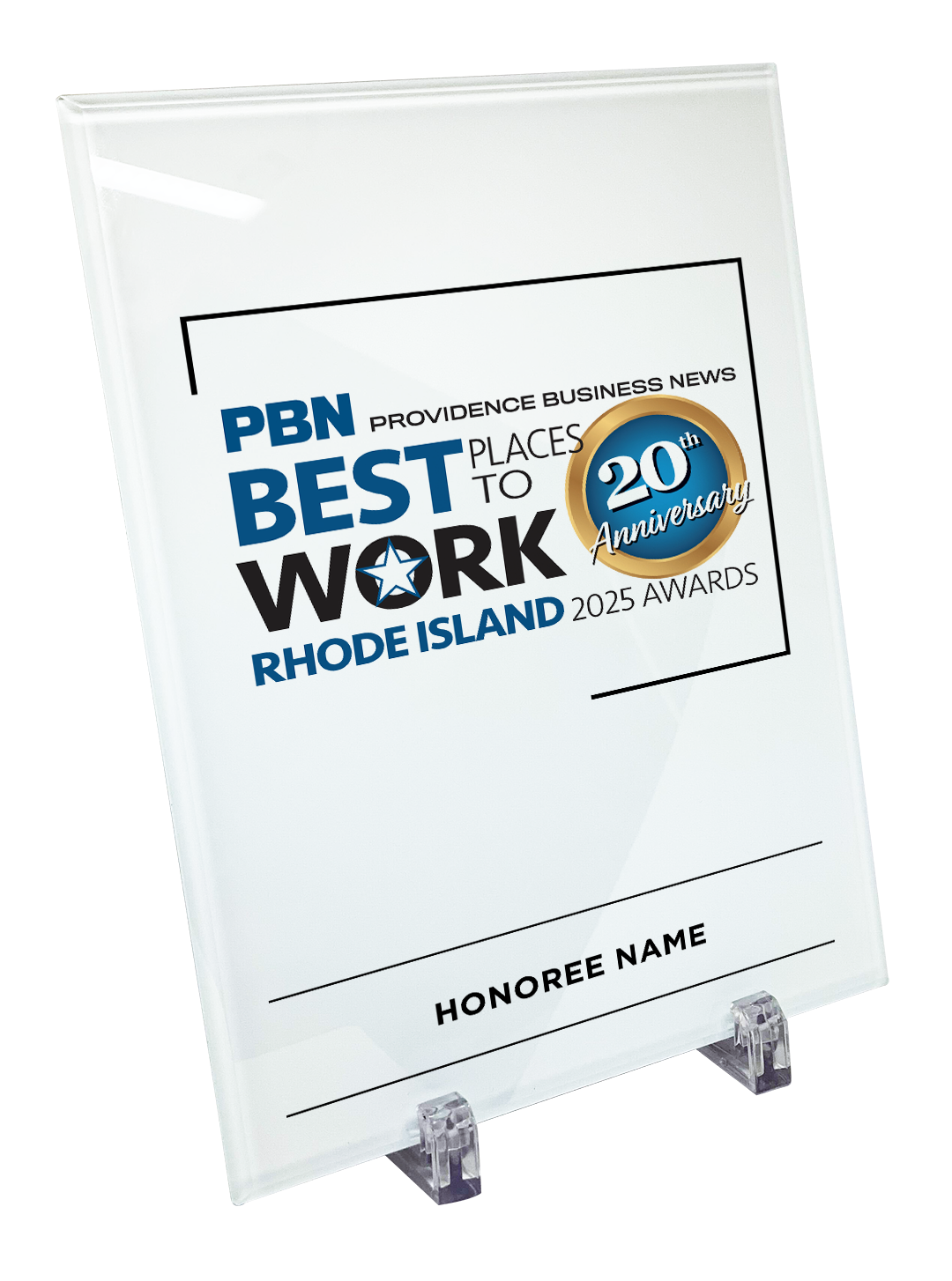 PBN Awards - Logo Only Version - Crystal Glass