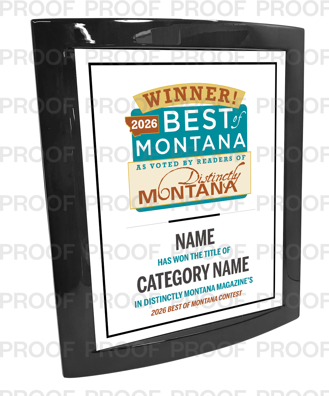 Distinctly Montana Magazine's — Best of Montana - Eclipse Plaque