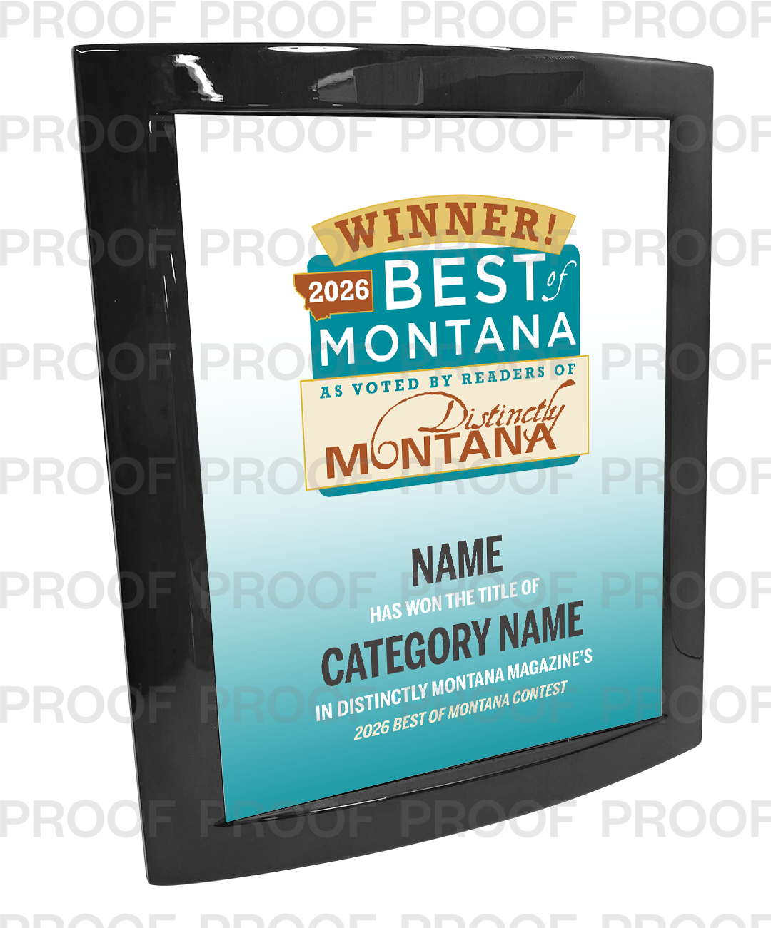 Distinctly Montana Magazine's — Best of Montana - Eclipse Plaque