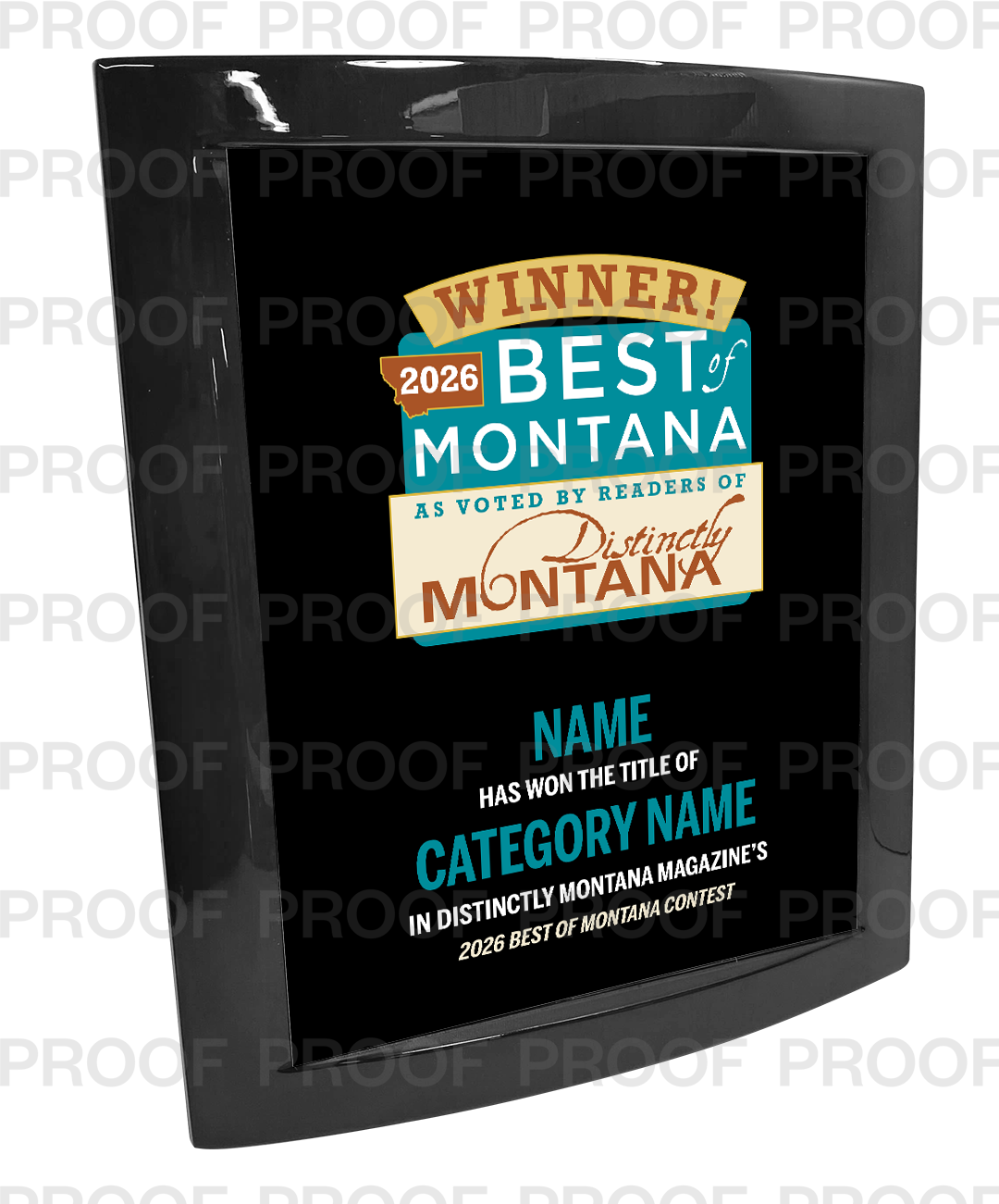 Distinctly Montana Magazine's — Best of Montana - Eclipse Plaque