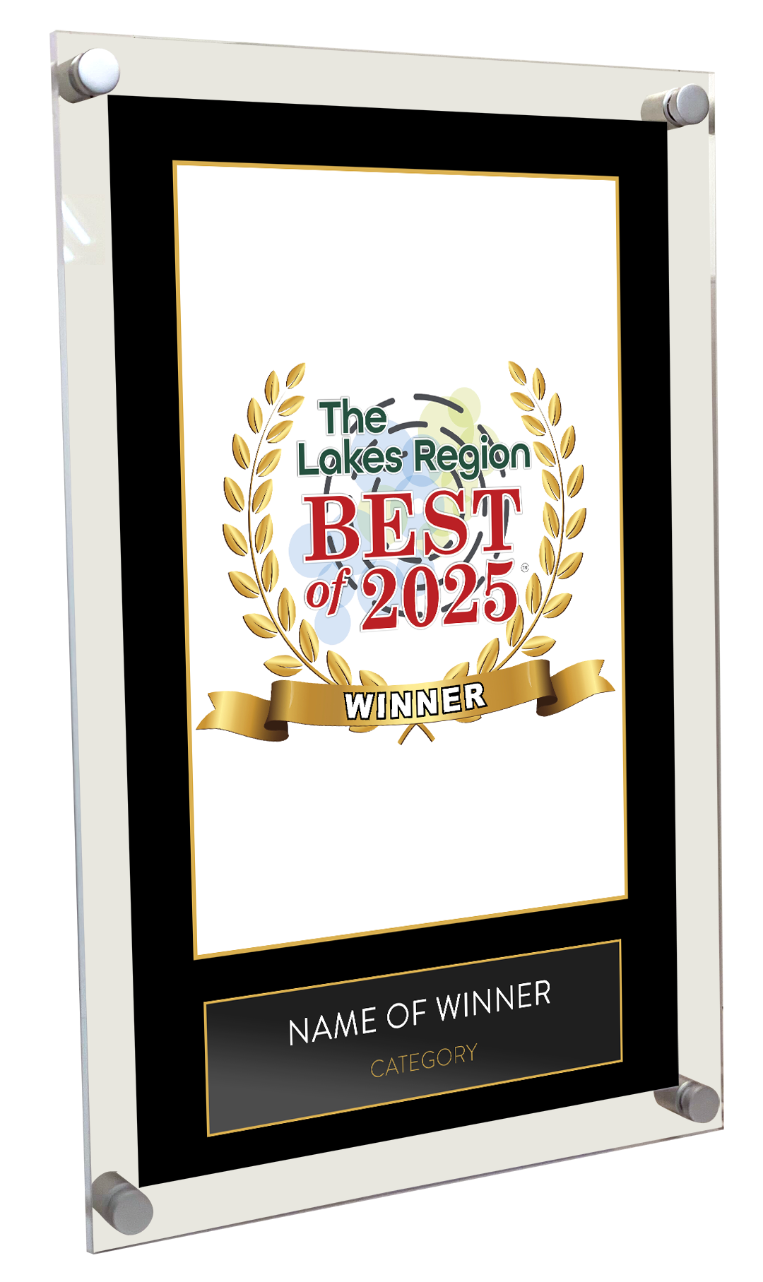 Best of Lakes Region - Acrylic Standoff Plaque