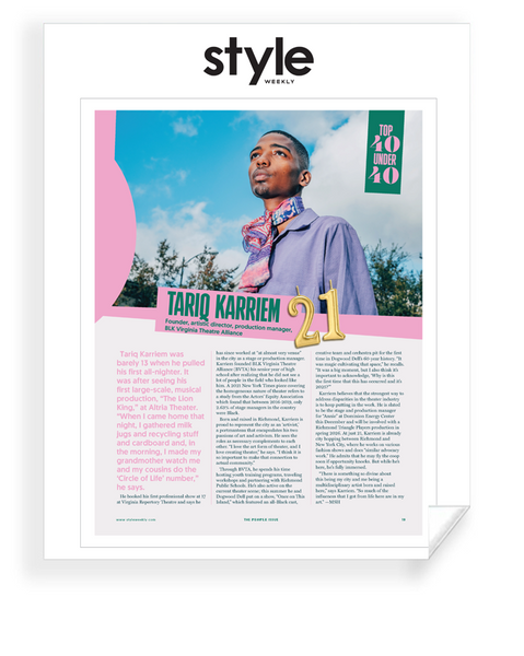 Style Weekly "Top 40 Under 40" Archival Reprint