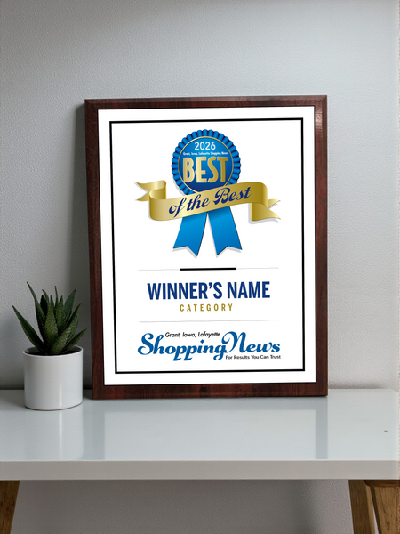 Shopping News "Best of the Best" Award - Classic Plaque