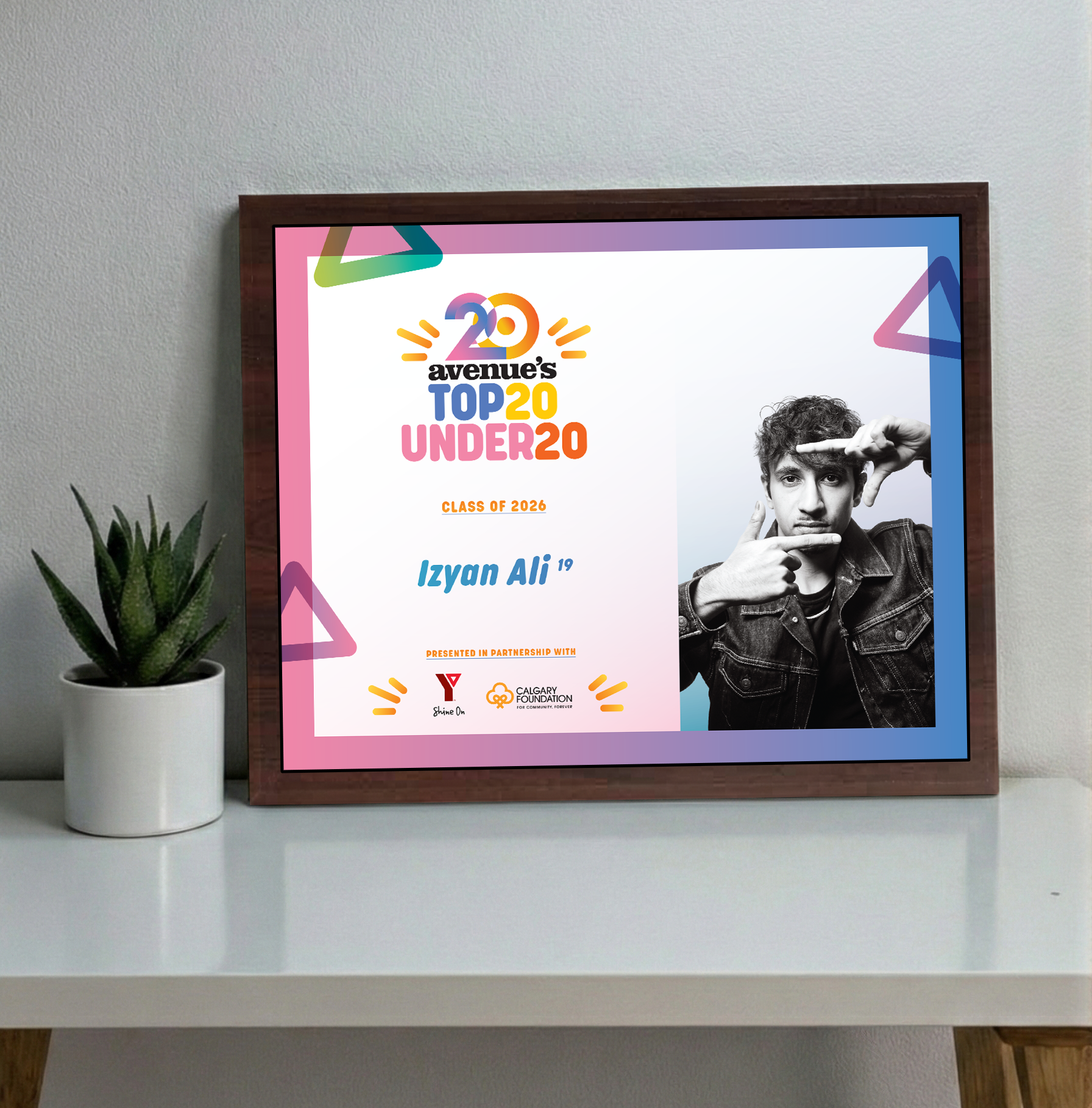 Avenue Magazine - Top 20 des moins de 20 ans - Plaque classique