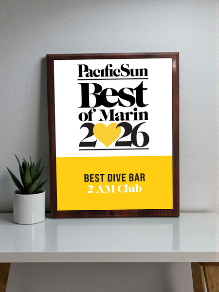 "Pacific Sun: Best of Marin" Award  - Classic Plaque