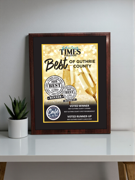 Guthrie Center Times - Best of Guthrie County - Classic Plaque