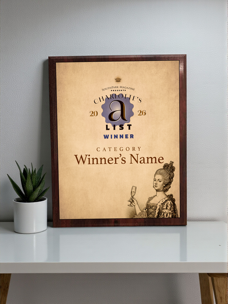 Southpark Magazine's Charlotte's A-List  - Classic Plaque