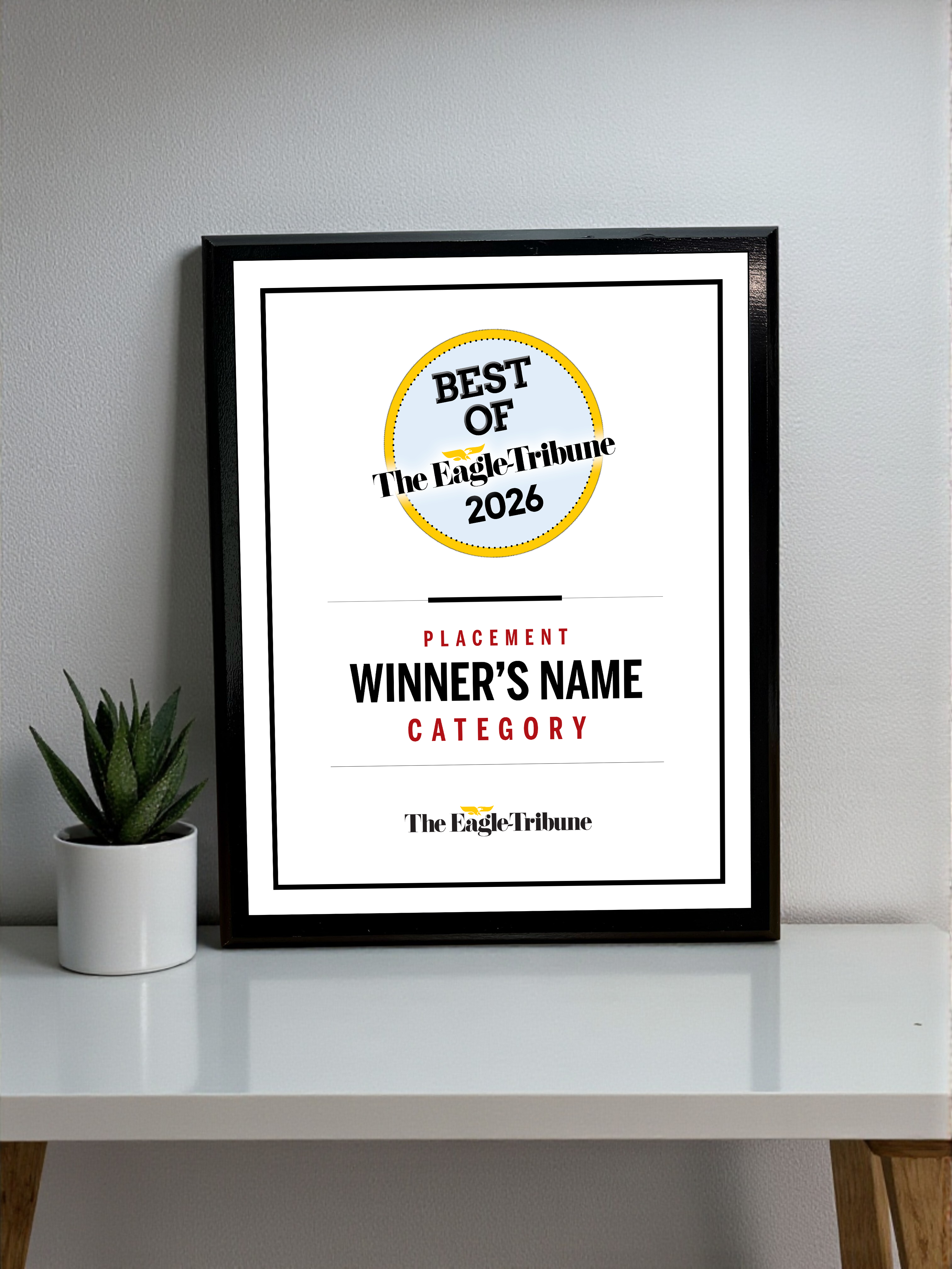 N. Boston Media Group - Best of Awards - Classic Plaque