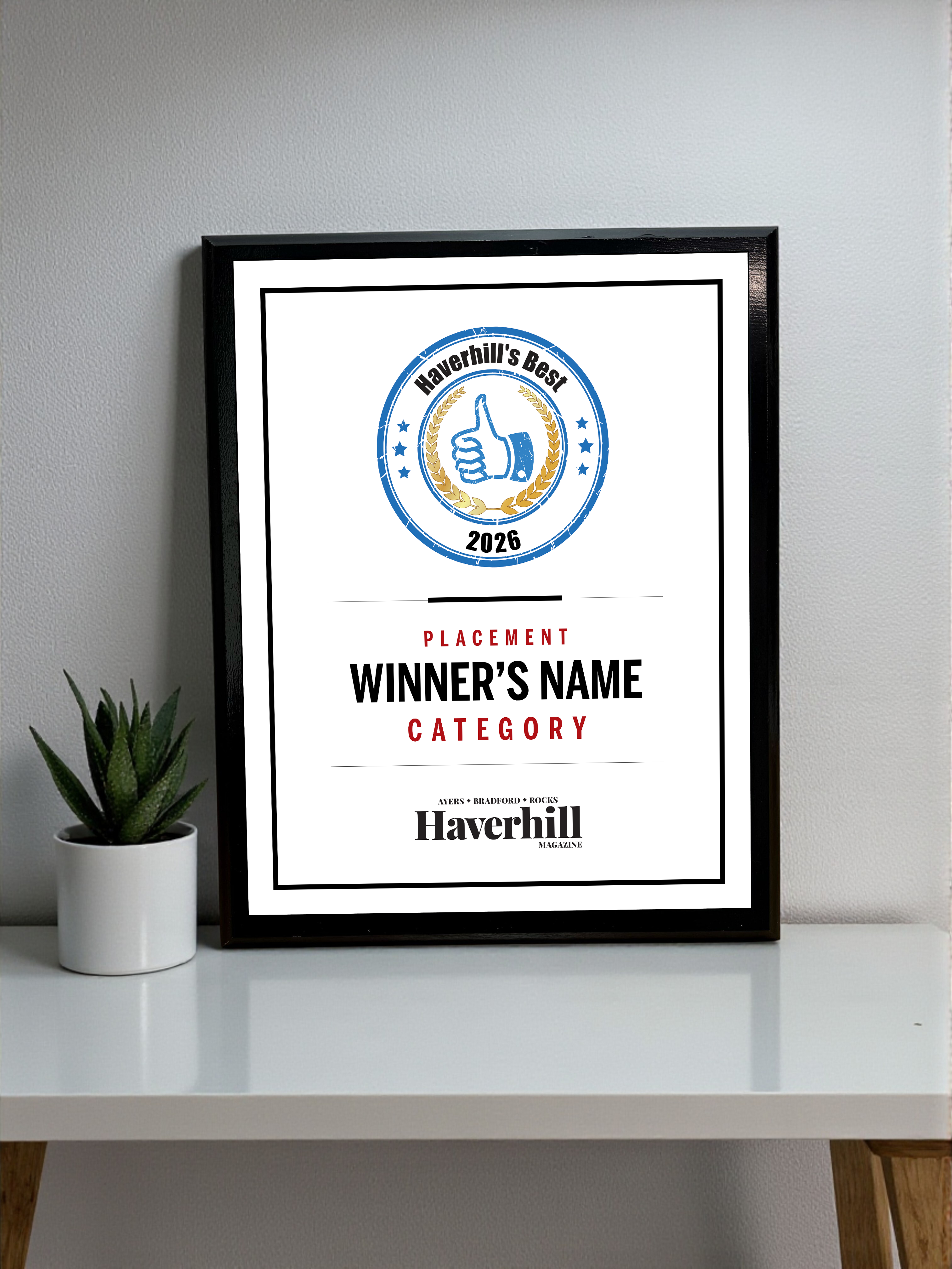 N. Boston Media Group - Best of Awards - Classic Plaque