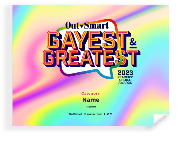 OutSmart - Gayest and Greatest Readers' Choice Awards - Window Clings