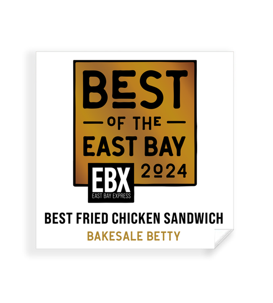 "Best of the East Bay" Award Window Cling