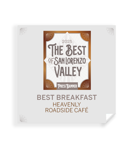 "Best of San Lorenzo Valley" Award Window Cling