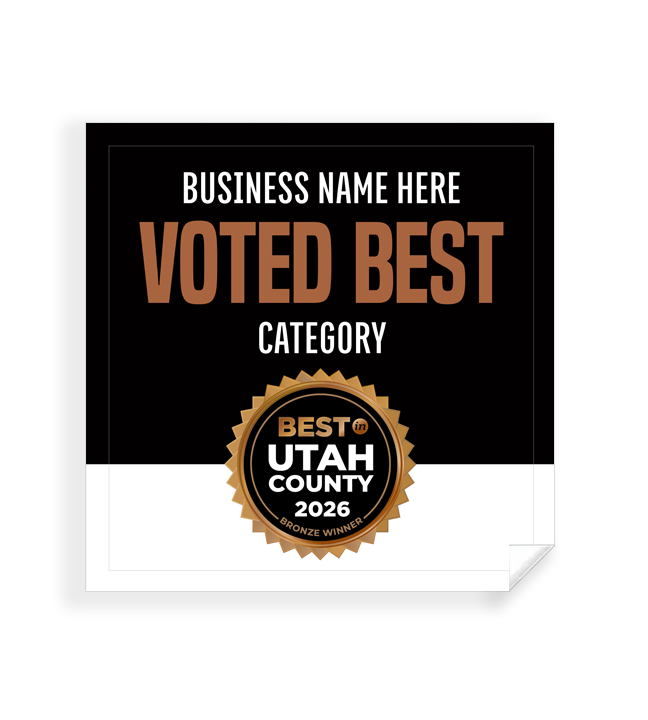 Best in Utah County  - Window Cling