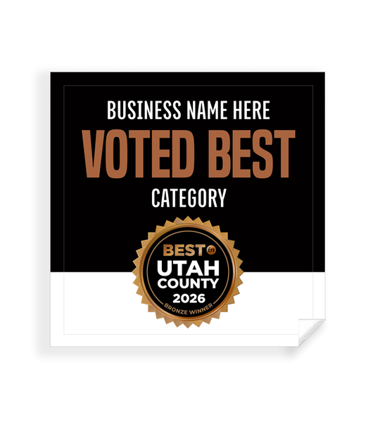 Best in Utah County  - Window Cling