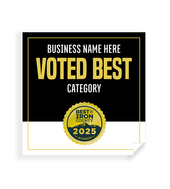 Best of Iron County  - Window Cling