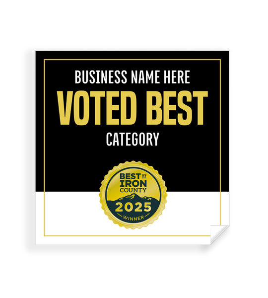 Best of Iron County  - Window Cling