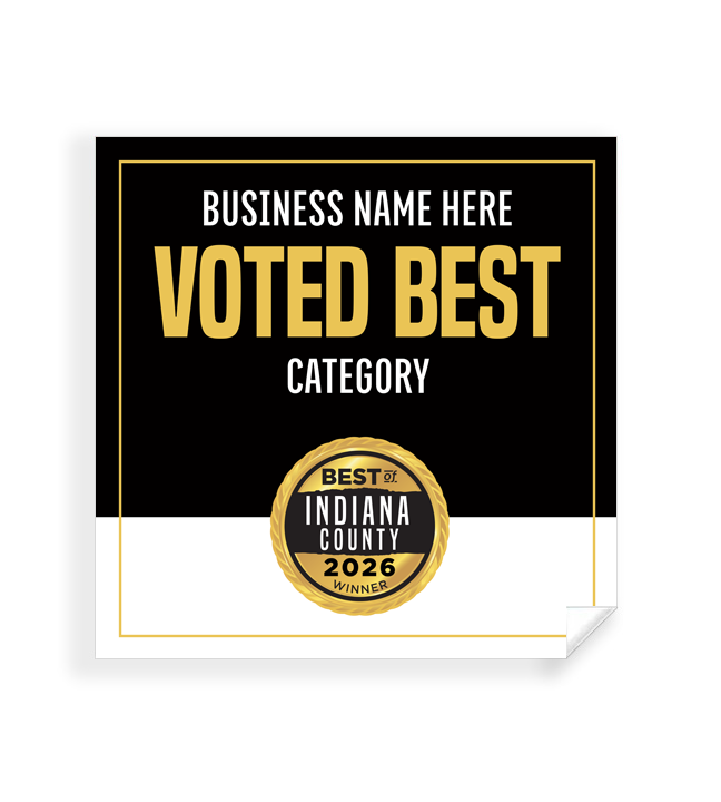 Best of Indiana County  - Window Cling