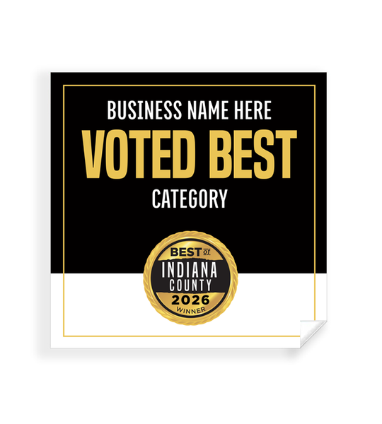 Best of Indiana County  - Window Cling