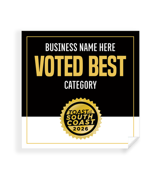 Toast of the South Coast  - Window Cling