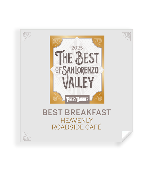 "Best of San Lorenzo Valley" Award Window Cling